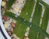 Hình bước làm 2 của món Xôi hạt sen đậu phộng hoa đậu biếc
