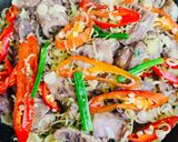 Hình bước làm 3 của món Lòng Cá Thu Xào Sả Ớt