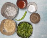 A picture of step 1 of Cluster Bean Thecha.