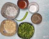 A picture of step 1 of Cluster Bean Thecha.