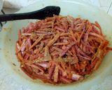 A picture of step 7 of Carrots Achar.