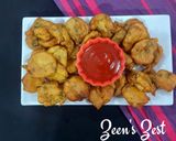 A picture of step 3 of Turai Bhajiye.