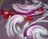 A picture of step 1 of Pickled Red Onion.