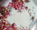 A picture of step 2 of Beetroot tikki.