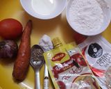 A picture of step 1 of Vegetable tortilla wrap.