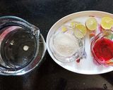 A picture of step 1 of Pink lemonade.