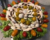 Une image de l'étape 7 de Salade de champignons et courgettes aux tomates cerises tricolores.