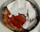 Foto del paso 4 de la receta: Timbal de verduras asadas, queso fresco, aguacate y capellà