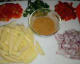 A picture of step 1 of Chips masala.