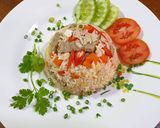 รูปขั้นตอนการทำที่ 2 ของ ข้าวผัดหมูยอ