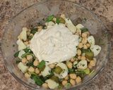 A picture of step 5 of Chickpea and Potato Salad with Yogurt Dressing.