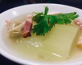 รูปขั้นตอนการทำที่ 1 ของ กระเพาะหมูตุ๋นฟัก ณ ครัวหมี