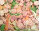 Foto del paso 5 de la receta: Alambre de salchichas..👌