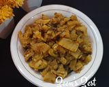 A picture of step 3 of Kaddu and Turai with Methi Sabzi.