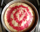A picture of step 9 of Red velvet marble cake eggless.