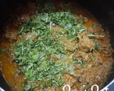 A picture of step 4 of Hyderabadi Mutton Chugur or Young Tamarind Leaves.