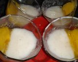 A picture of step 6 of Mango lychee panna cotta.
