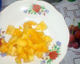 A picture of step 2 of Papaya mango smoothie.