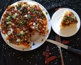 A picture of step 6 of Dabeli dhokla cake.