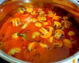 A picture of step 5 of Mushroom Biryani.