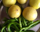 A picture of step 1 of Lemon chilli pickle.