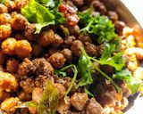 A picture of step 5 of Chana Sabzi.