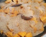 A picture of step 1 of Mango jam.