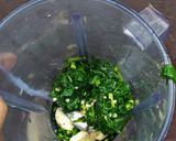 A picture of step 1 of Palak Chickpea kebab with cheese filling.