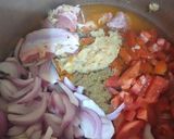 A picture of step 1 of Shaljum Palak Gosht.