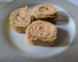 A picture of step 9 of Warm Zucchini Frittata Roll.