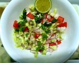 A picture of step 2 of Shirazi Salad.