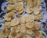 Foto del paso 3 de la receta: Pollo al horno con salsa de morrón y papas