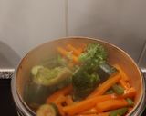 A picture of step 2 of Sirloin Steak, Mushroom Sauce & Steamed Mix Veggies!.