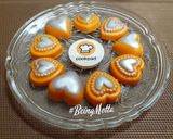 A picture of step 6 of Orange Qubes Stuffed Chocolates.
