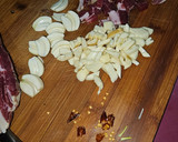 Foto del paso 2 de la receta: Spaguetini con ajoaceite, cayenas y tocineta