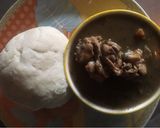 A picture of step 4 of Oil free Pepper soup and pounded yam.