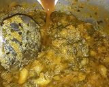 A picture of step 11 of Shaljam Palak Gosht.