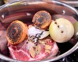 A picture of step 4 of Homemade Beef Stock for Consommé (Clarified Stock)! [Step 1 of 2].