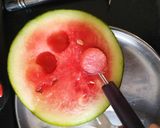 A picture of step 3 of Cucumber Watermelon Paneer bites.