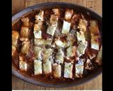 Une image de l'étape 4 de Gratin de poivrons verts et rouges cabillaud et feta.