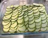 Une image de l'étape 13 de Gratin de courgettes et pommes de terre au lomo et roquefort.