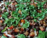 A picture of step 5 of Black Chickpea Chaat.