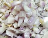 A picture of step 1 of Besan pooda flower.