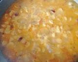 A picture of step 4 of Magodi sabji with masala roti.