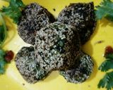 A picture of step 6 of Spinach laddoo.