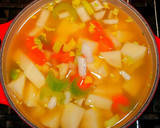 A picture of step 6 of Mike's Creamy Stacked Seafood Chowder.
