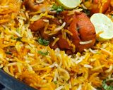 A picture of step 9 of Degi chicken biryani.