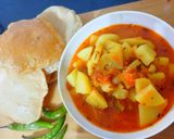 आलू सब्जी और पुड़ी (aloo sabzi aur poori recipe in Hindi) रेसिपी चरण 4 फोटो
