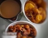 A picture of step 3 of Karak chai.