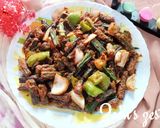 A picture of step 4 of Bhindi 65.